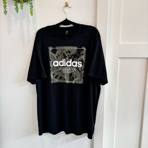 Adidas Primbluee Camo Activewear Logo Tee Men's Short Sleeve T-shirt Black 2XL